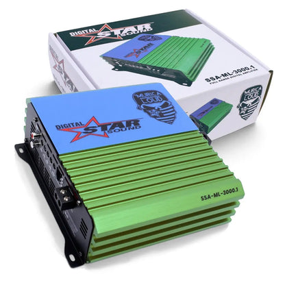 Star Sound SSA-ML-3000.1  Murica Series Compact Monoblock Amplifier - 3000W RMS Star Sound
