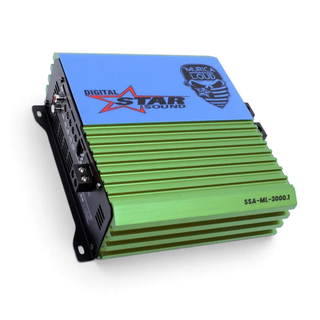 Star Sound SSA-ML-3000.1  Murica Series Compact Monoblock Amplifier - 3000W RMS Star Sound