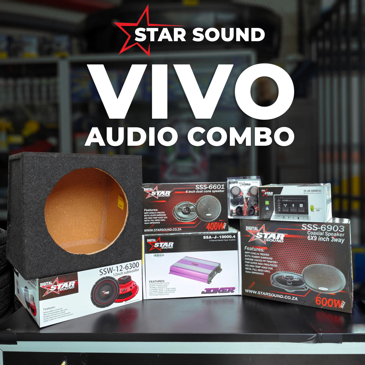 Star Sound Vivo Audio Combo + FREE Tweeters Star Sound