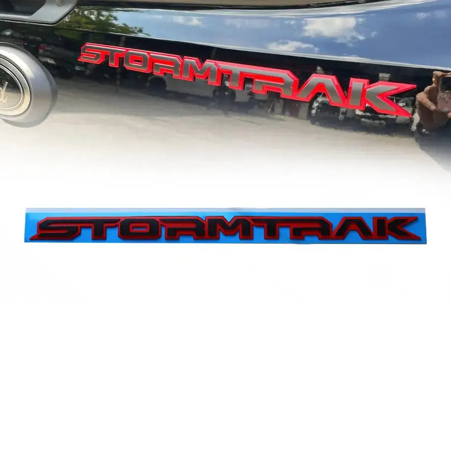 Stormtrak Lettering Badge - (White & Black) Max Motorsport
