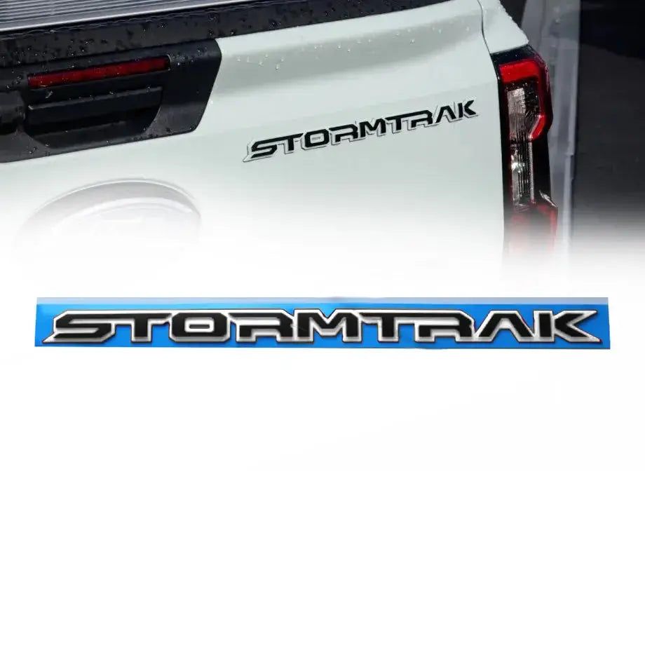 Stormtrak Lettering Badge - (White & Black) Max Motorsport