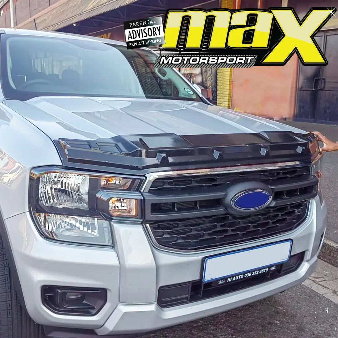 Suitable To Fit -  Ranger Next Gen Off-Road Gravel Bonnet Guard - Matte Black Max Motorsport