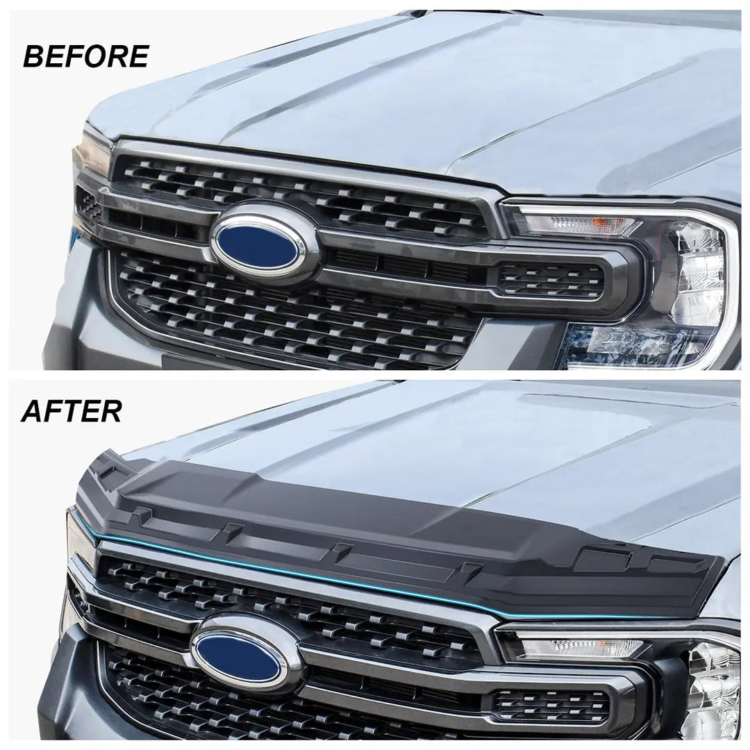 thumbnail image 2 of AIRPLEX Matt Black Removable Bonnet Protector For Ford Ranger T6.2 (2022+) - VC49FO0302 2 of 5