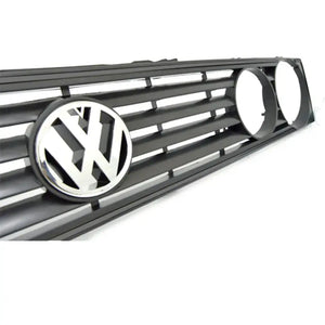 Suitable To Fit - VW Golf 1 Big Badge Double Headlight Grille (Plastic) Max Motorsport