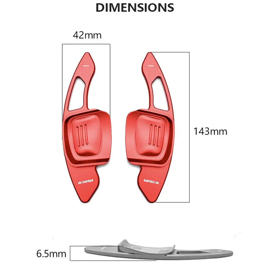 Suitable To Fit - VW Golf 8 Aluminium Paddle Shift Extensions Max Motorsport