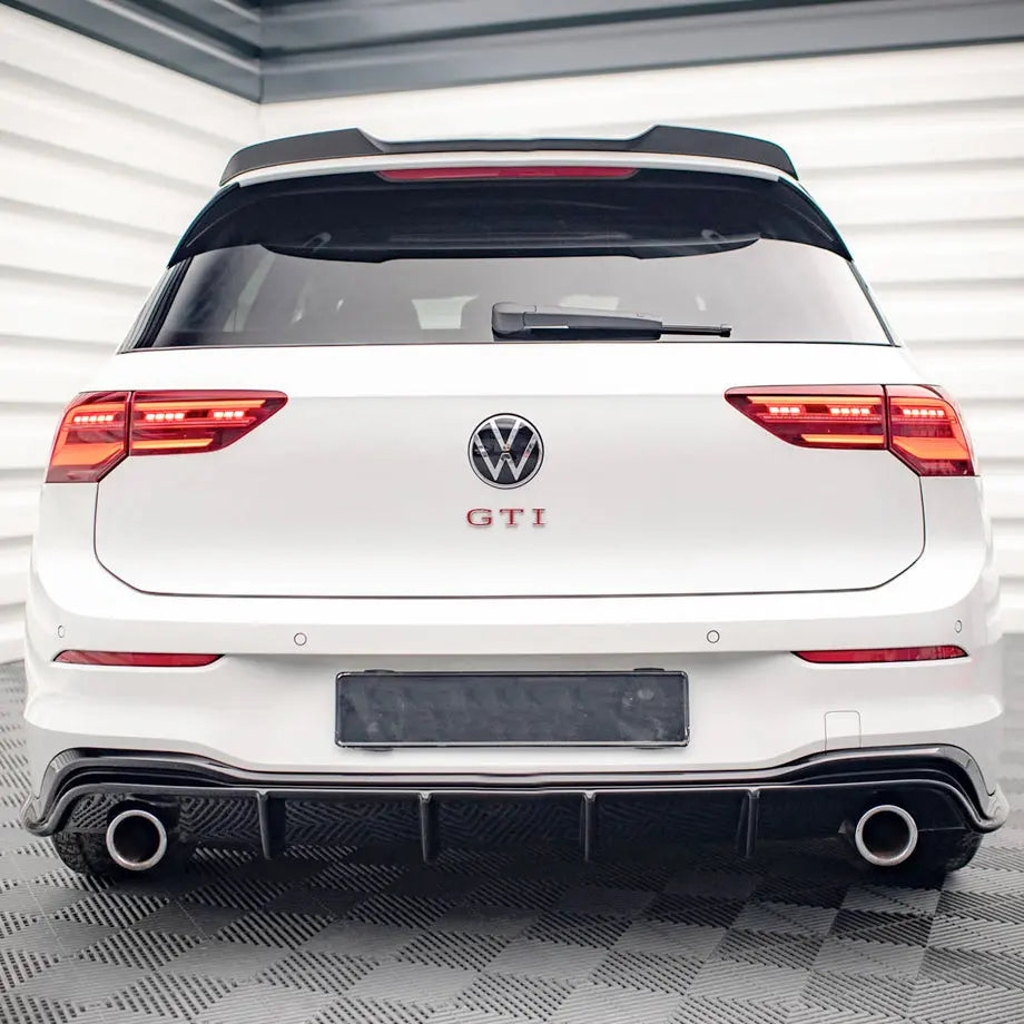 Suitable To Fit - VW Golf 8 GTI Maxton V1-Style Gloss Black Diffuser Max Motorsport