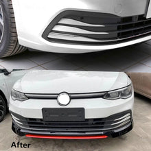 Load image into Gallery viewer, Suitable To Fit - VW Golf 8 Gloss Black With Red 3-Piece Front Spoiler Max Motorsport
