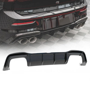 Suitable To Fit - VW Golf 8R Maxton V2-Style Gloss Black Diffuser Max Motorsport