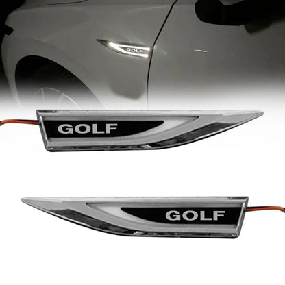 Suitable To Fit - VW Golf LED Light Up Side Fender Badge (Pair) Max Motorsport
