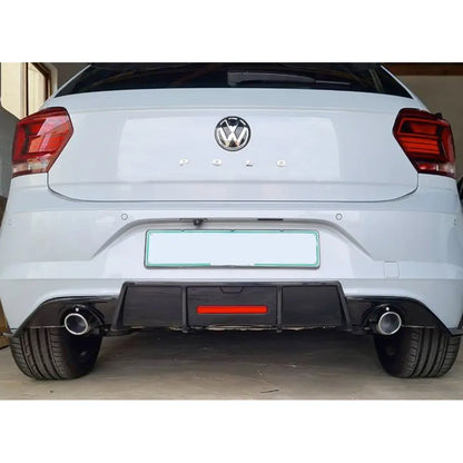 Suitable To Fit - VW Polo 8 AW TSI (18-22) Karbel Style Gloss Black Rear Diffuser With Brake Light Max Motorsport