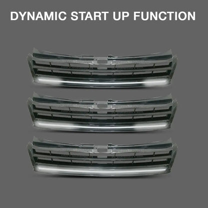 Suitable To Fit - VW Polo Vivo (10-18) De-Badged Dual-Function LED Grille maxmotorsports