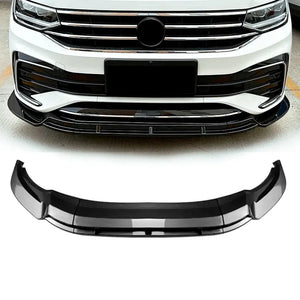 Suitable To Fit - VW Tiguan R / R-Line (21-On) Gloss Black 3-Piece Front Spoiler Max Motorsport