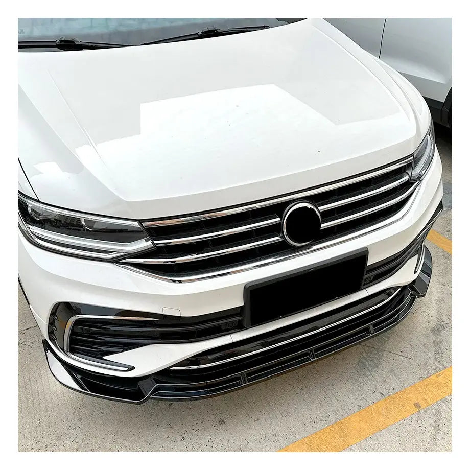 Suitable To Fit - VW Tiguan R / R-Line (21-On) Gloss Black 3-Piece Front Spoiler Max Motorsport