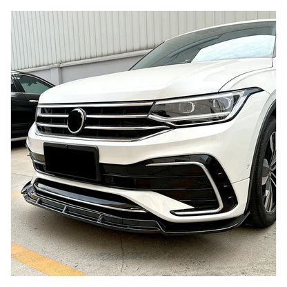 Suitable To Fit - VW Tiguan R / R-Line (21-On) Gloss Black 3-Piece Front Spoiler Max Motorsport