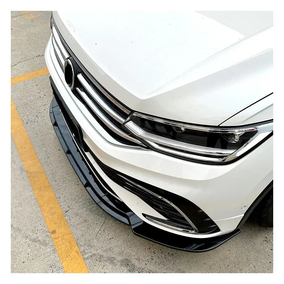 Suitable To Fit - VW Tiguan R / R-Line (21-On) Gloss Black 3-Piece Front Spoiler Max Motorsport