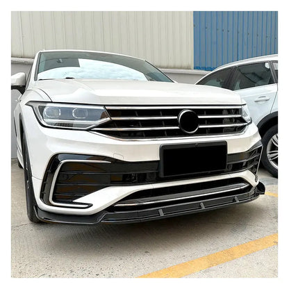 Suitable To Fit - VW Tiguan R / R-Line (21-On) Gloss Black 3-Piece Front Spoiler Max Motorsport