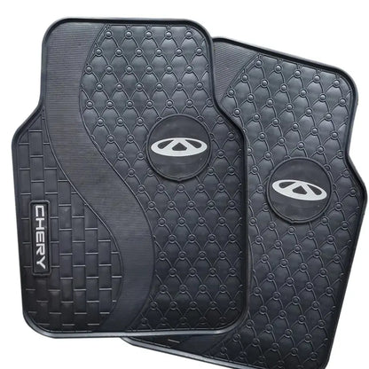 Suitable To Fit - Cherry 5-Piece Rubber Car Mats (White) Max Motorsport