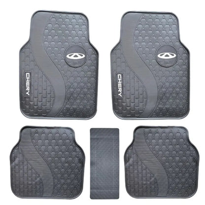 Suitable To Fit - Cherry 5-Piece Rubber Car Mats (White) Max Motorsport