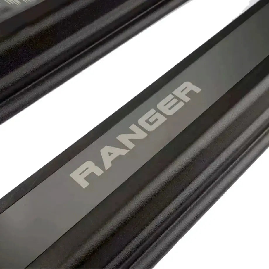 Suitable To Fit - Everest (15-On) Matte Black Door Sill With Logo Max Motorsport