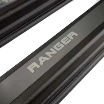 Suitable To Fit - Everest (15-On) Matte Black Door Sill With Logo Max Motorsport