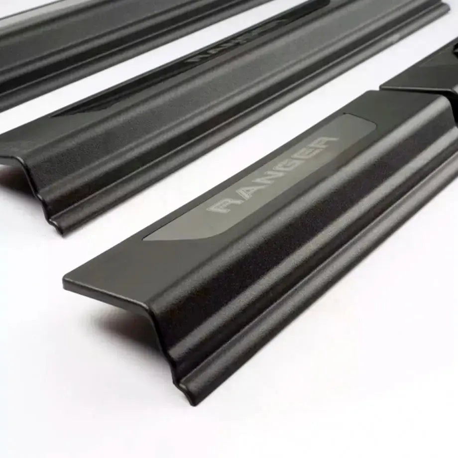 Suitable To Fit - Everest (15-On) Matte Black Door Sill With Logo Max Motorsport