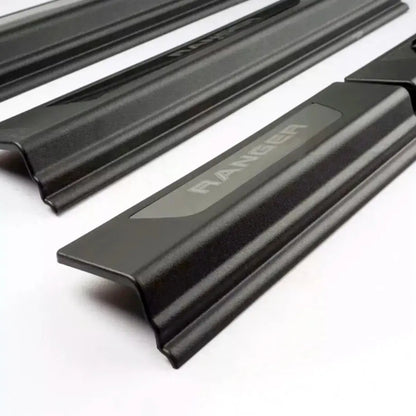 Suitable To Fit - Everest (15-On) Matte Black Door Sill With Logo Max Motorsport