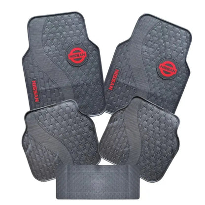 Suitable To Fit - GTI 5-Piece Rubber Car Mats (Red) Max Motorsport