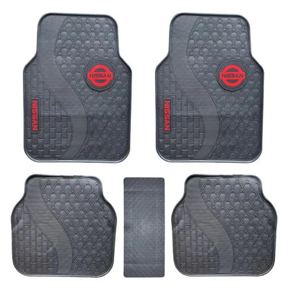 Suitable To Fit - GTI 5-Piece Rubber Car Mats (Red) Max Motorsport