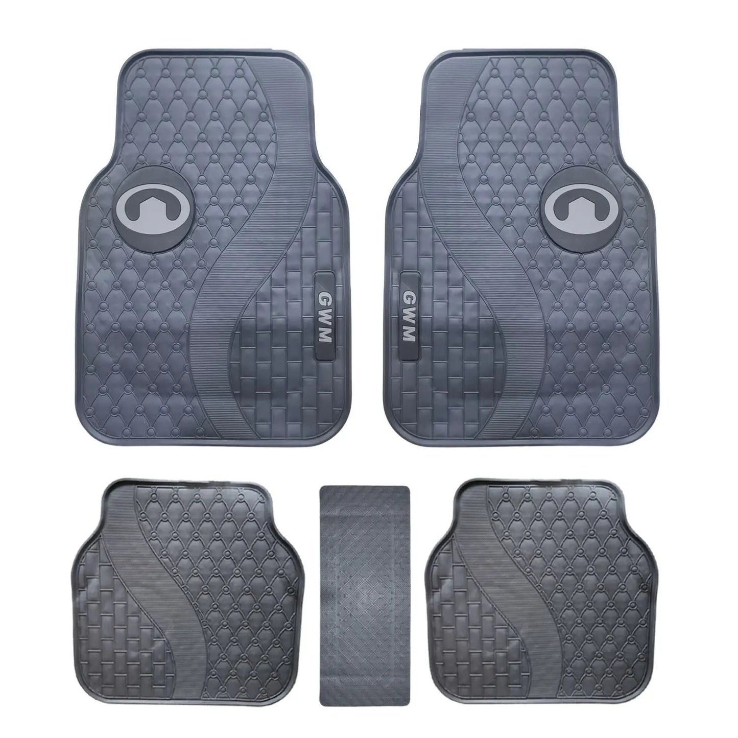 Suitable To Fit - GWM 5-Piece Rubber Car Mats (Grey) Max Motorsport