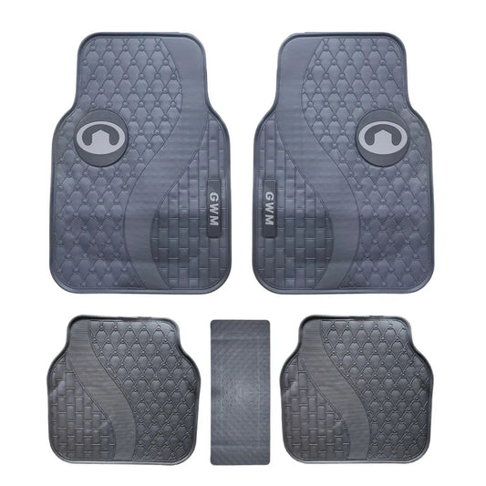 Suitable To Fit - GWM 5-Piece Rubber Car Mats (Grey) Max Motorsport