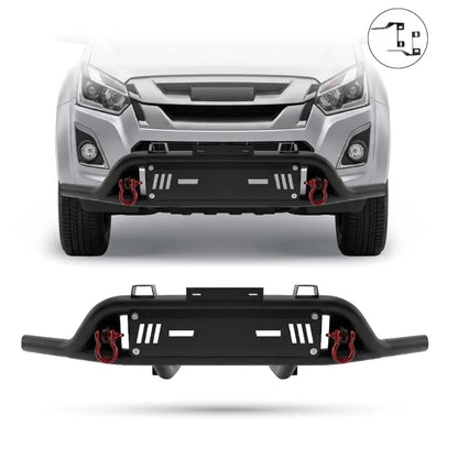 Suitable To Fit - Isuzu (12-20) Steel Front Styling Bar With Red Shackles Max Motorsport
