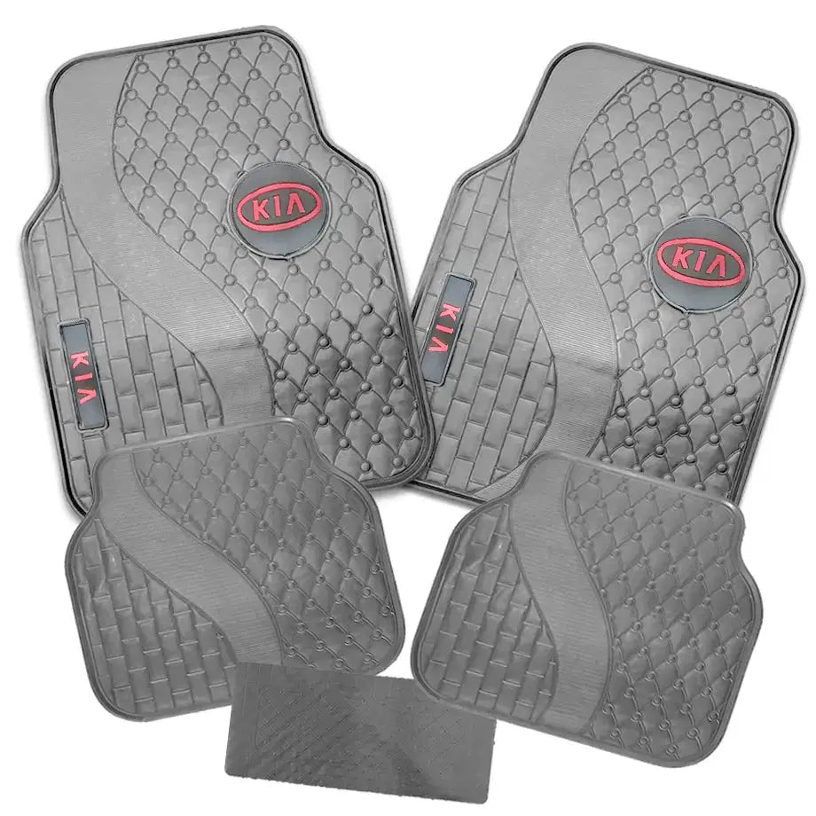 Suitable To Fit - Kia 5-Piece Rubber Car Mats (Red) Max Motorsport
