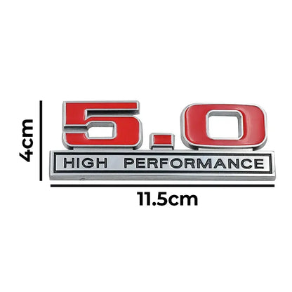 Suitable To Fit - Mustang 5.0 High Performance Badge (Red) maxmotorsports