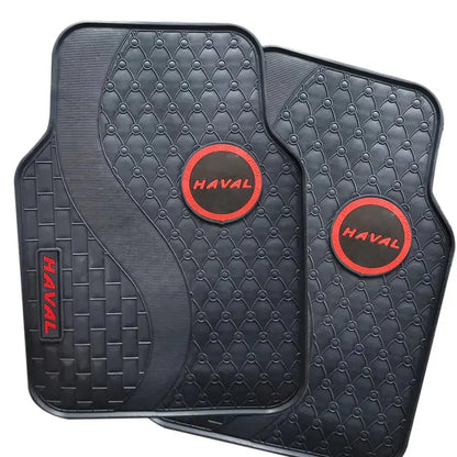 Suitable To Fit - Nissan 5-Piece Rubber Car Mats (Red) Max Motorsport