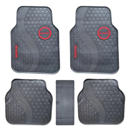 Suitable To Fit - Nissan 5-Piece Rubber Car Mats (Red) Max Motorsport