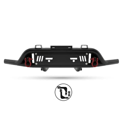 Suitable To Fit - Nissan Navara (21-On) Steel Front Styling Bar With Red Shackles Max Motorsport