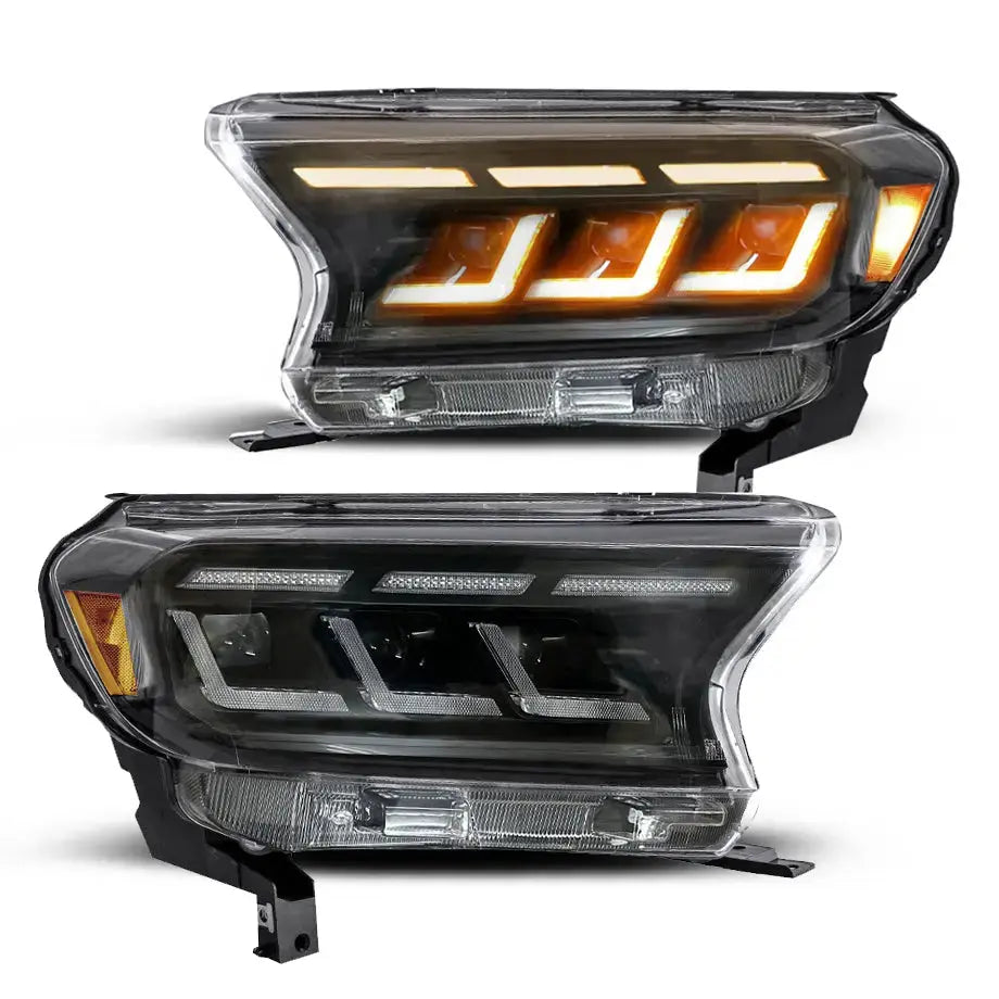 Suitable To Fit - Ranger Next Gen OEM Style DRL LED Dual Projector Headlights Max Motorsport