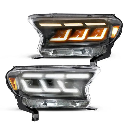Suitable To Fit - Ranger Next Gen OEM Style DRL LED Dual Projector Headlights Max Motorsport