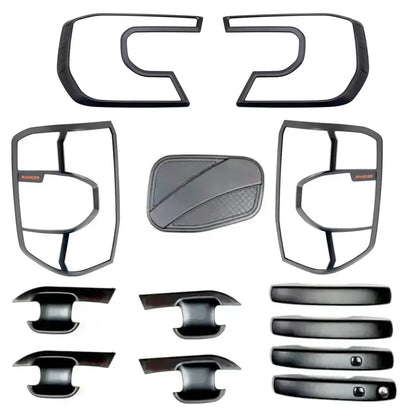 Suitable To Fit - Ranger Next Gen Wildtrak (22-On) 13-Piece Matte Black Accessory Trim Kit Max Motorsport