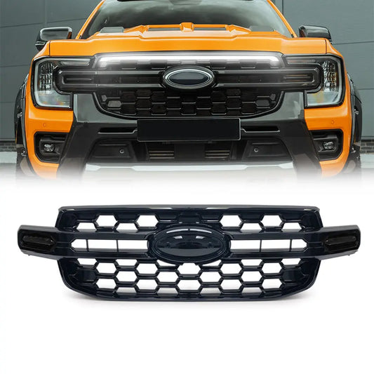 Suitable To Fit - Ranger Next Gen (22-On) Gloss Black DRL LED Upgrade Grille Max Motorsport