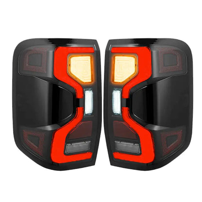 Suitable To Fit - Ranger Next Gen (22-On) Smoked Black Raptor Style LED Tailights Max Motorsport