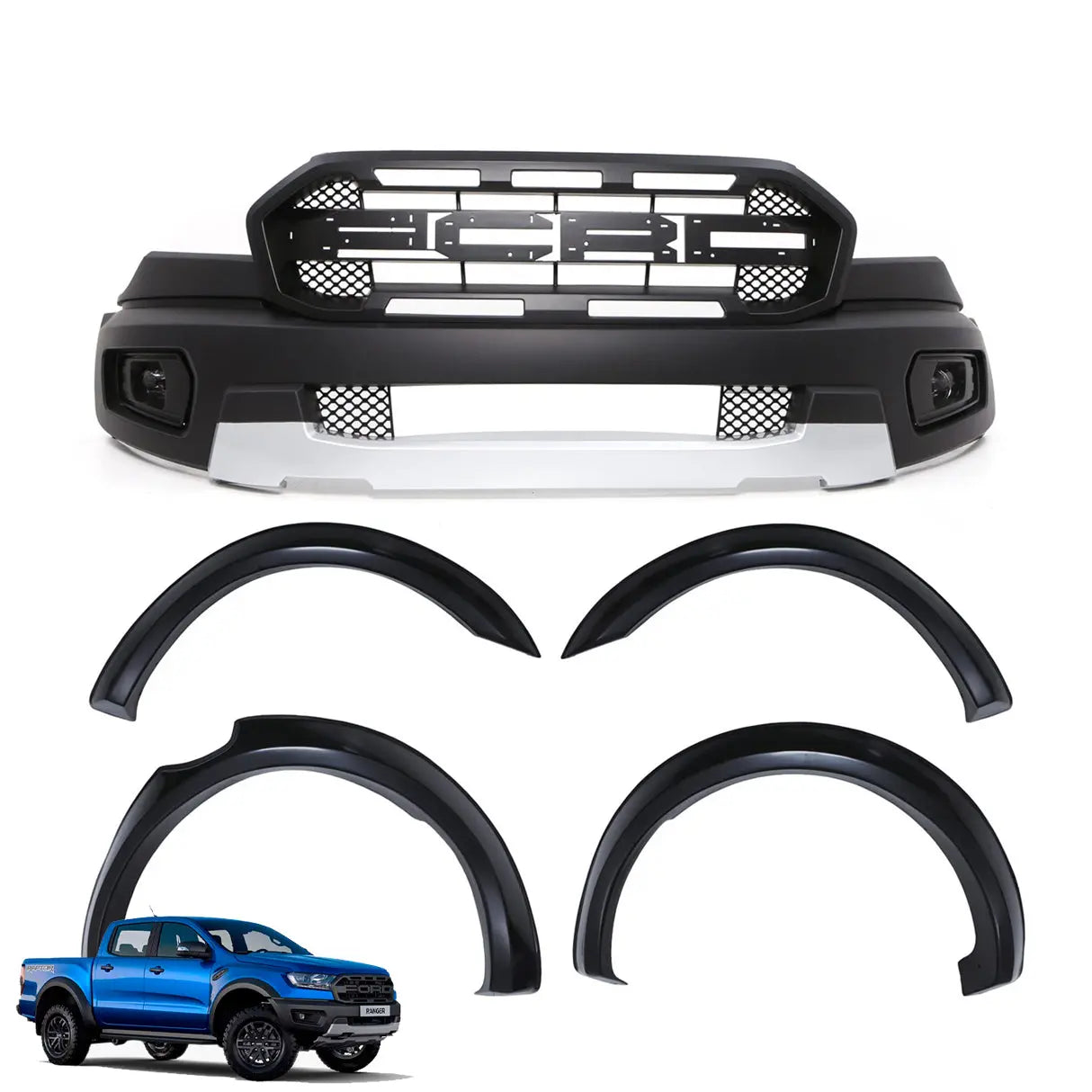 Suitable To Fit - Ranger T7 (16-19) Raptor Conversion Body Kit Max Motorsport