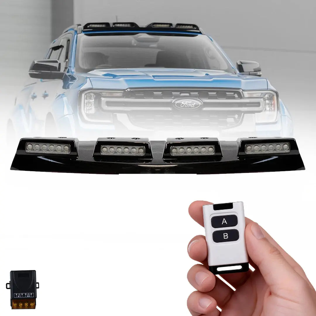Suitable To Fit - Ranger T9 Next Gen (22-On) Gloos Black 4-Pod Roof Light Max Motorsport