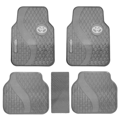 Suitable To Fit - Toyota 5-Piece Rubber Car Mats (Grey) Max Motorsport