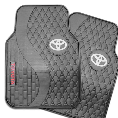Suitable To Fit - Toyota 5-Piece Rubber Car Mats (White) Max Motorsport