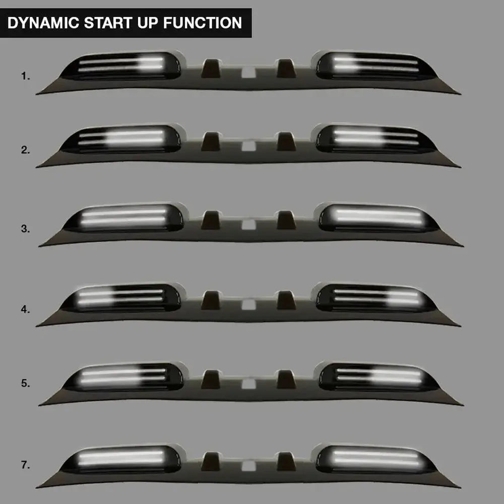 Suitable To Fit - Toyota Hilux (15-On) Gloss Black Dual Function DRL LED Roof Spoiler Light Max Motorsport