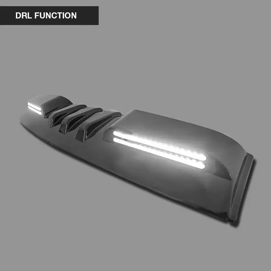 Suitable To Fit - Toyota Hilux (15-On) Gloss Black Dual Function DRL LED Roof Spoiler Light Max Motorsport