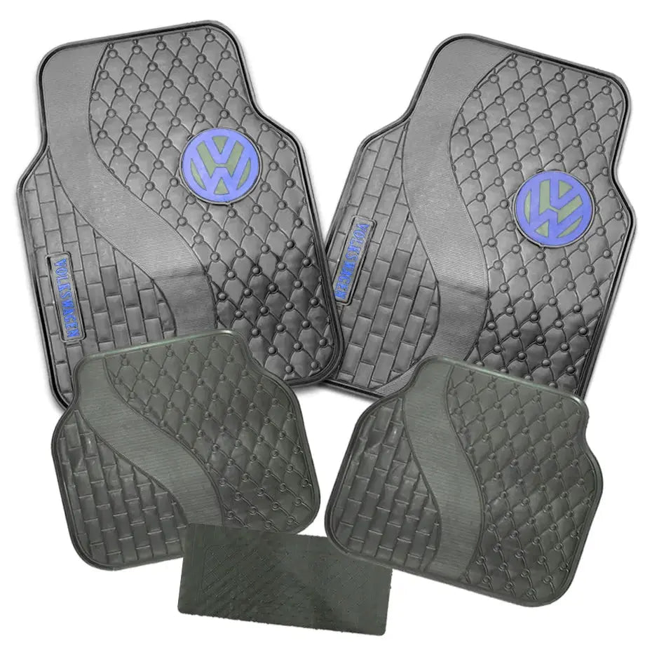 Suitable To Fit - VW 5-Piece Rubber Car Mats (Blue) Max Motorsport