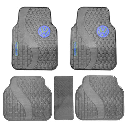 Suitable To Fit - VW 5-Piece Rubber Car Mats (Blue) – Max Motorsport
