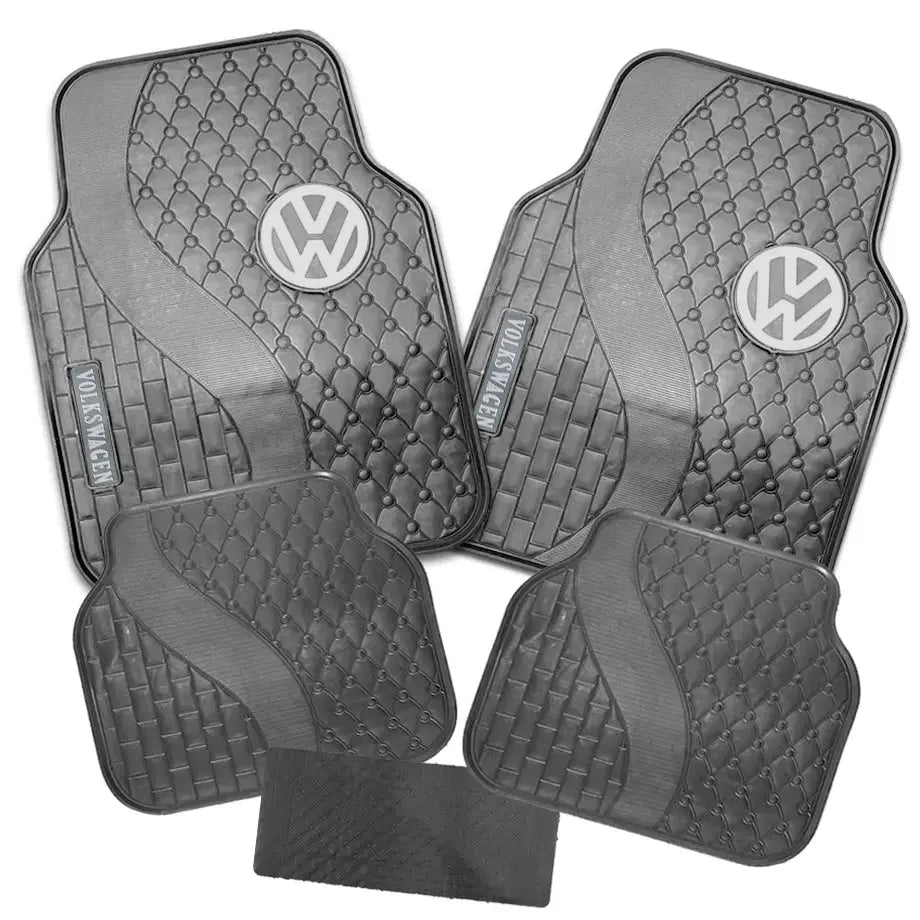 Suitable To Fit - VW 5-Piece Rubber Car Mats (Grey) Max Motorsport